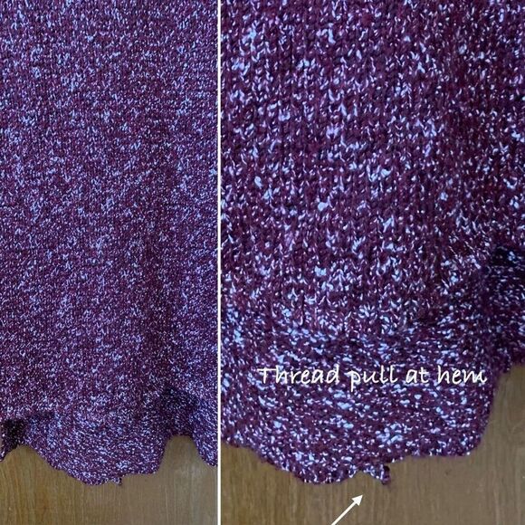 Anthropologie Sleeveless Flowy Turtleneck Tunic Sweater Bordeaux‎ Size S - Picture 10 of 12